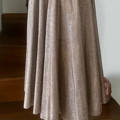 Jupe Midi Plissée Bronze Scintillante VILA - T.S impeccable